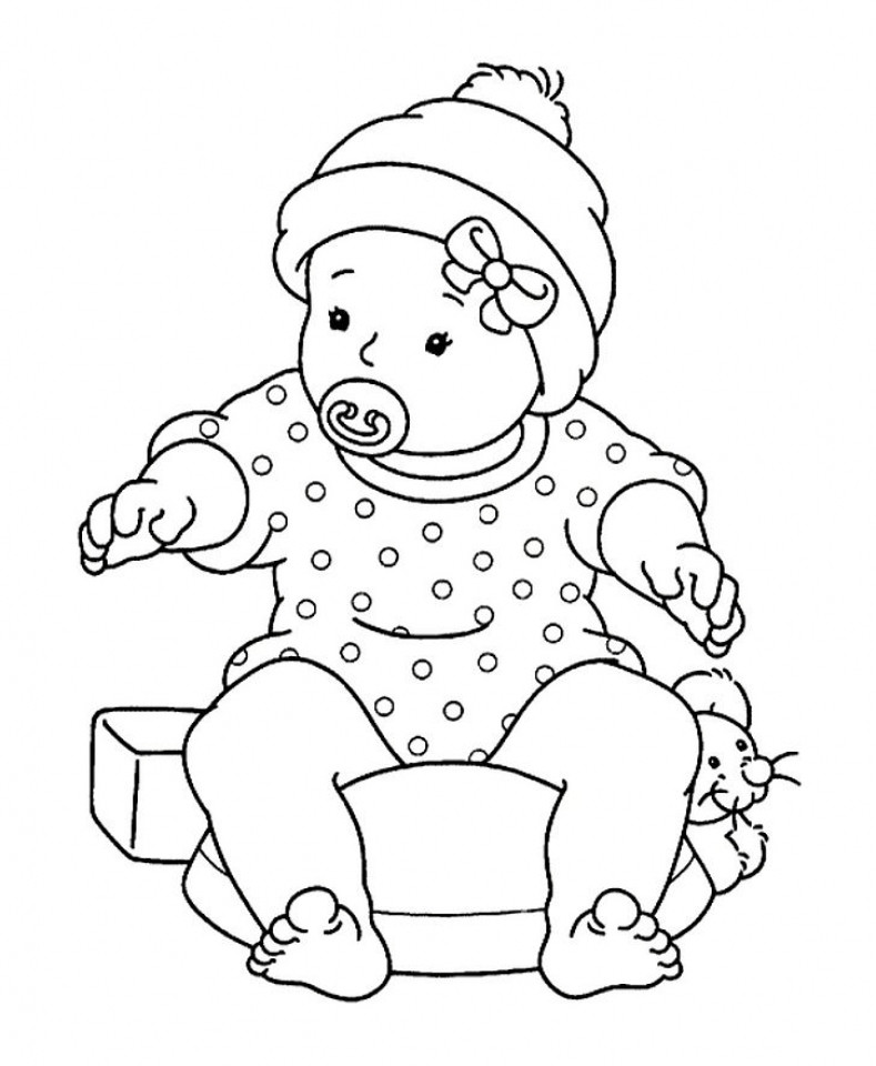 Baby Boy Coloring Pages
 Free Printable Baby Coloring Pages For Kids