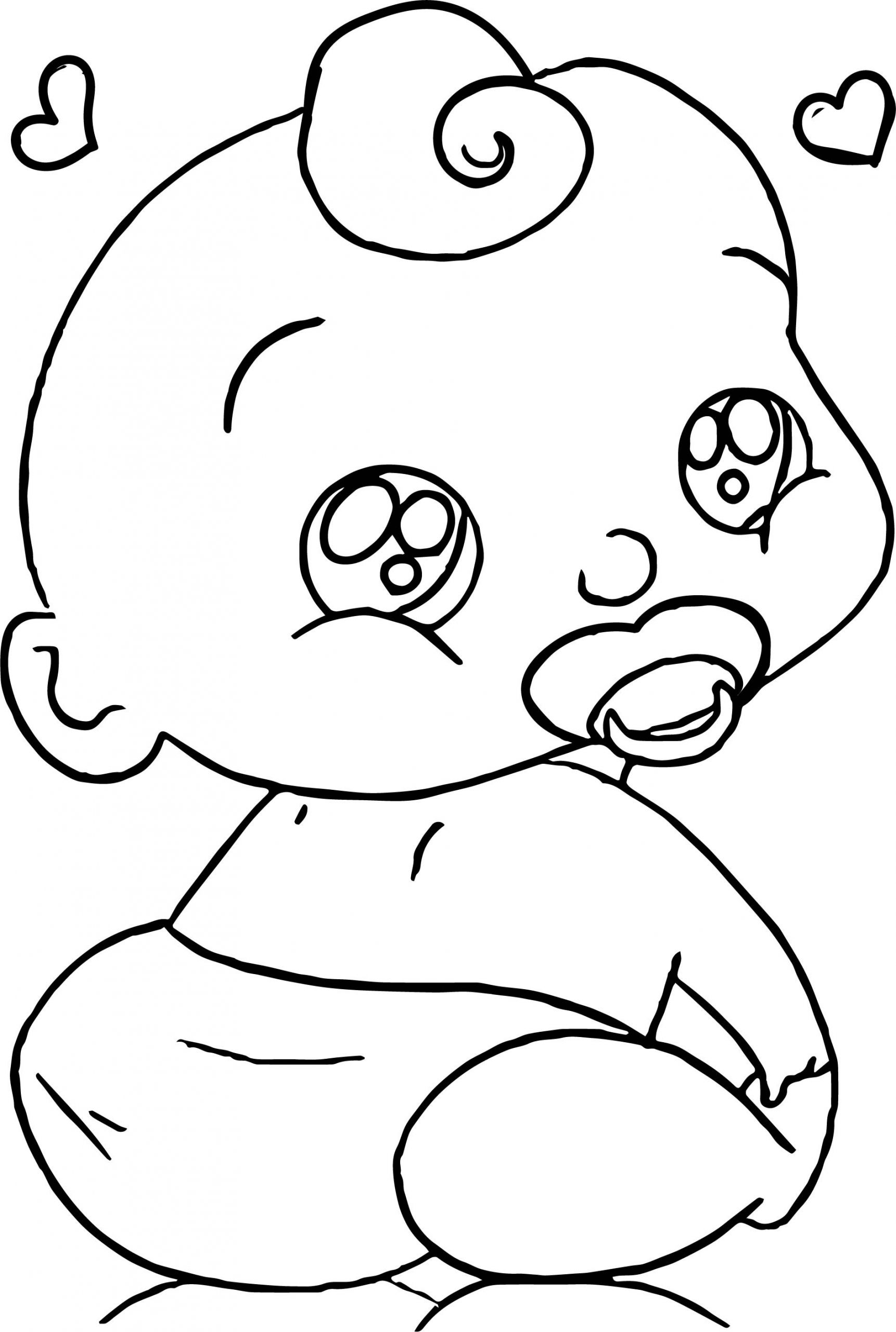 Baby Boy Coloring Pages
 Baby Boy Cartoon Faces Coloring Page