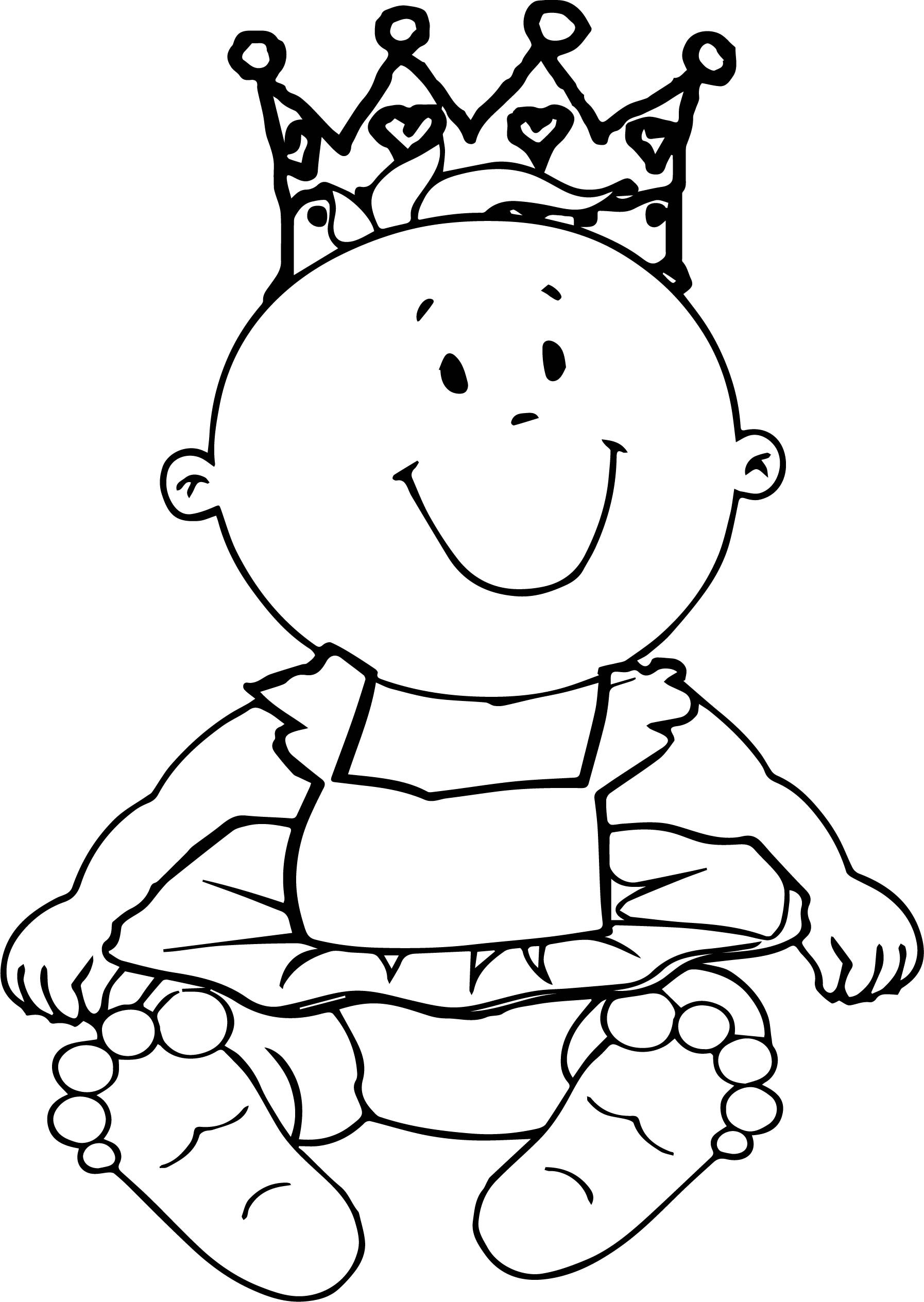 Baby Boy Coloring Pages
 Prince Baby Boy Coloring Page