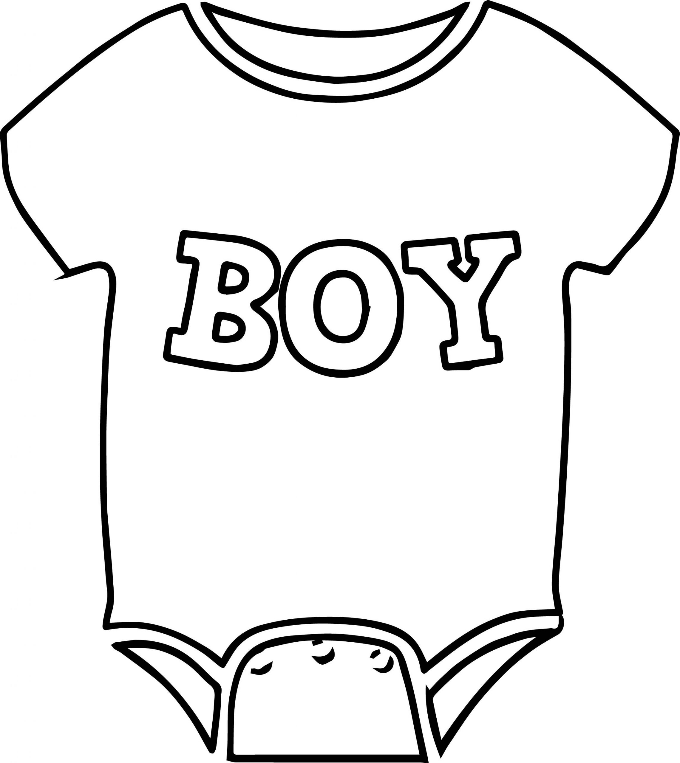Baby Boy Coloring Pages
 Baby Boy Shirt Coloring Page
