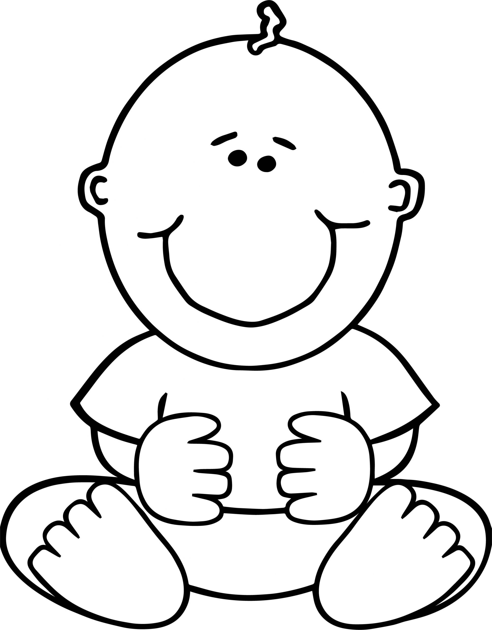 Baby Boy Coloring Pages
 Sitdown Baby Boy Coloring Page