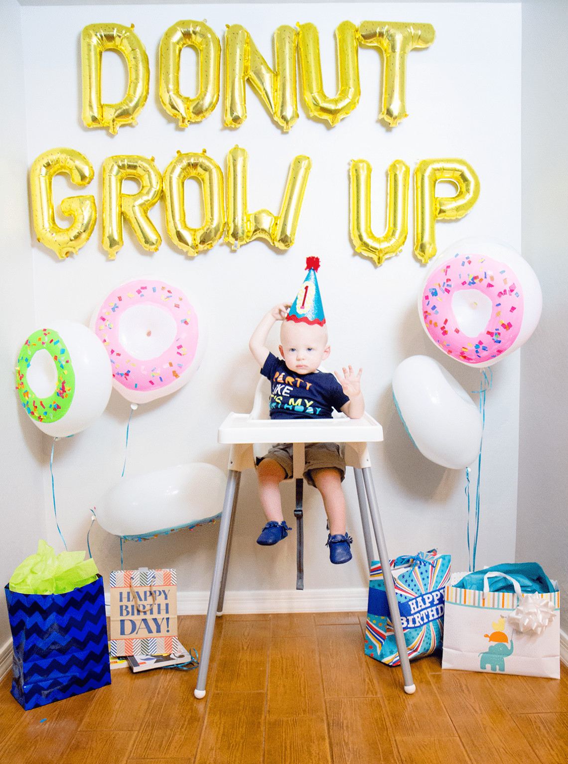 Baby Boy First Birthday Party Decorations
 Donut Grow Up 1st Birthday Party Friday We re in Love