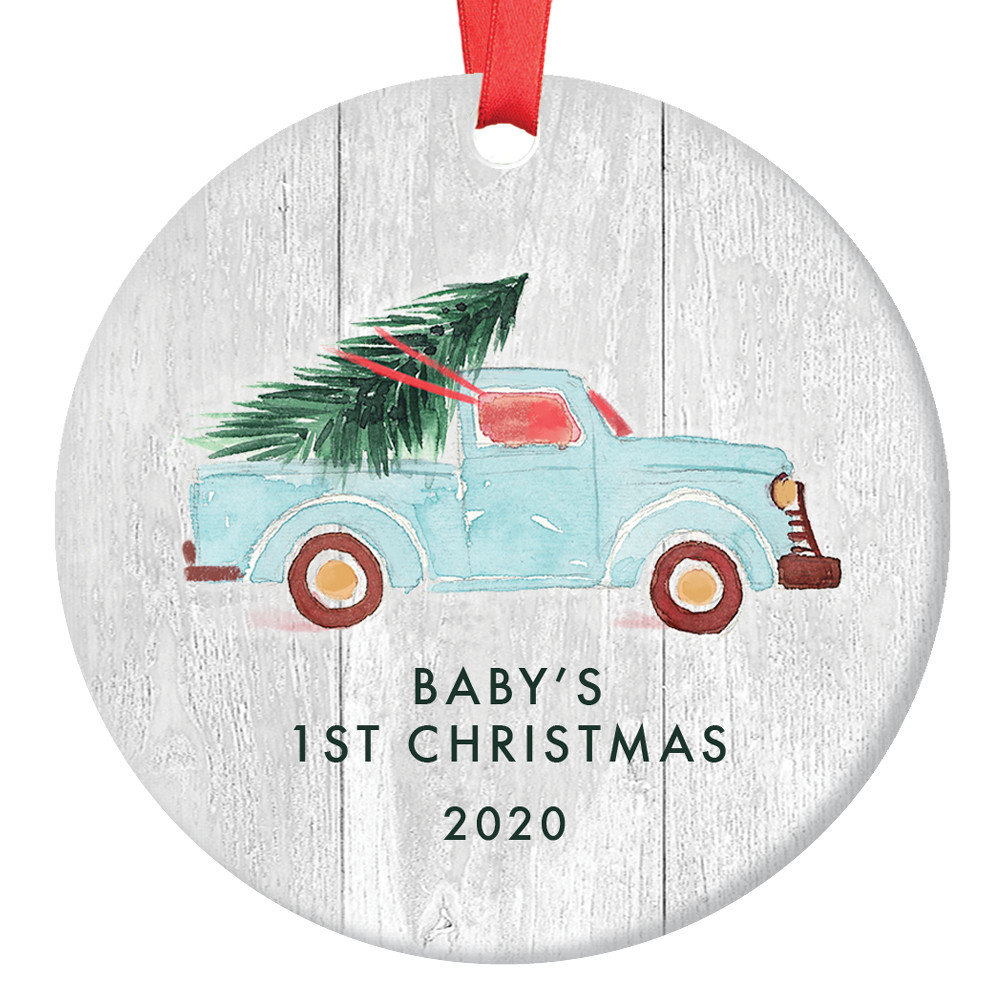 Baby Boy First Christmas Gift Ideas
 Babys First Christmas Ornament 2020 Newborn Boy or Girl