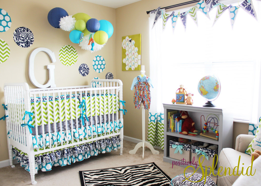 Baby Boy Room Decorations
 Baby Boy Nursery Tour Positively Splendid Crafts