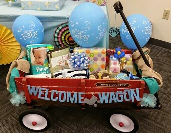 Baby Boy Shower Gift Ideas Diy
 Baby Shower Wel e Wagon
