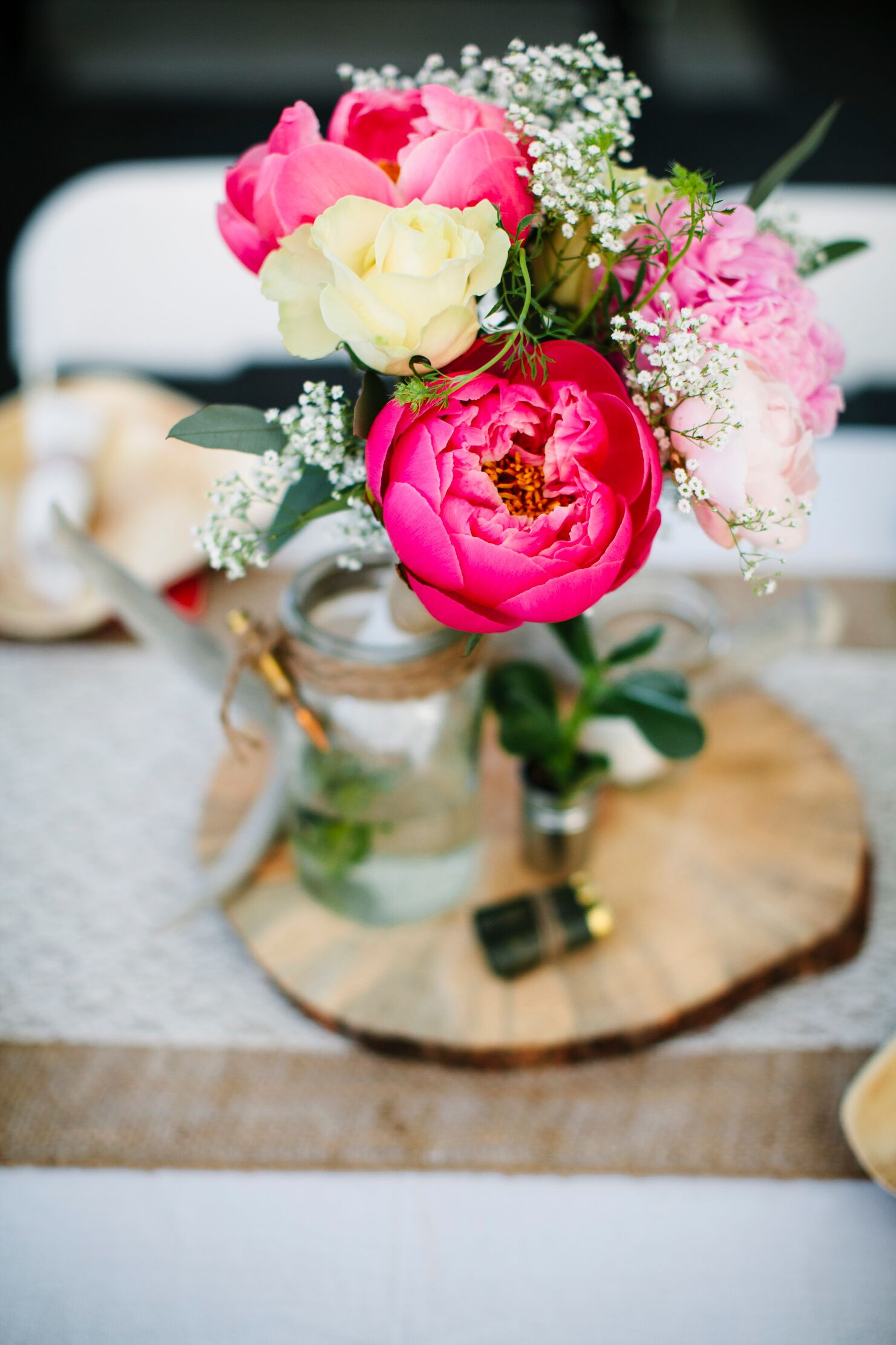 Baby Breath Centerpiece DIY
 DIY Pink Peony White Baby s Breath Centerpieces