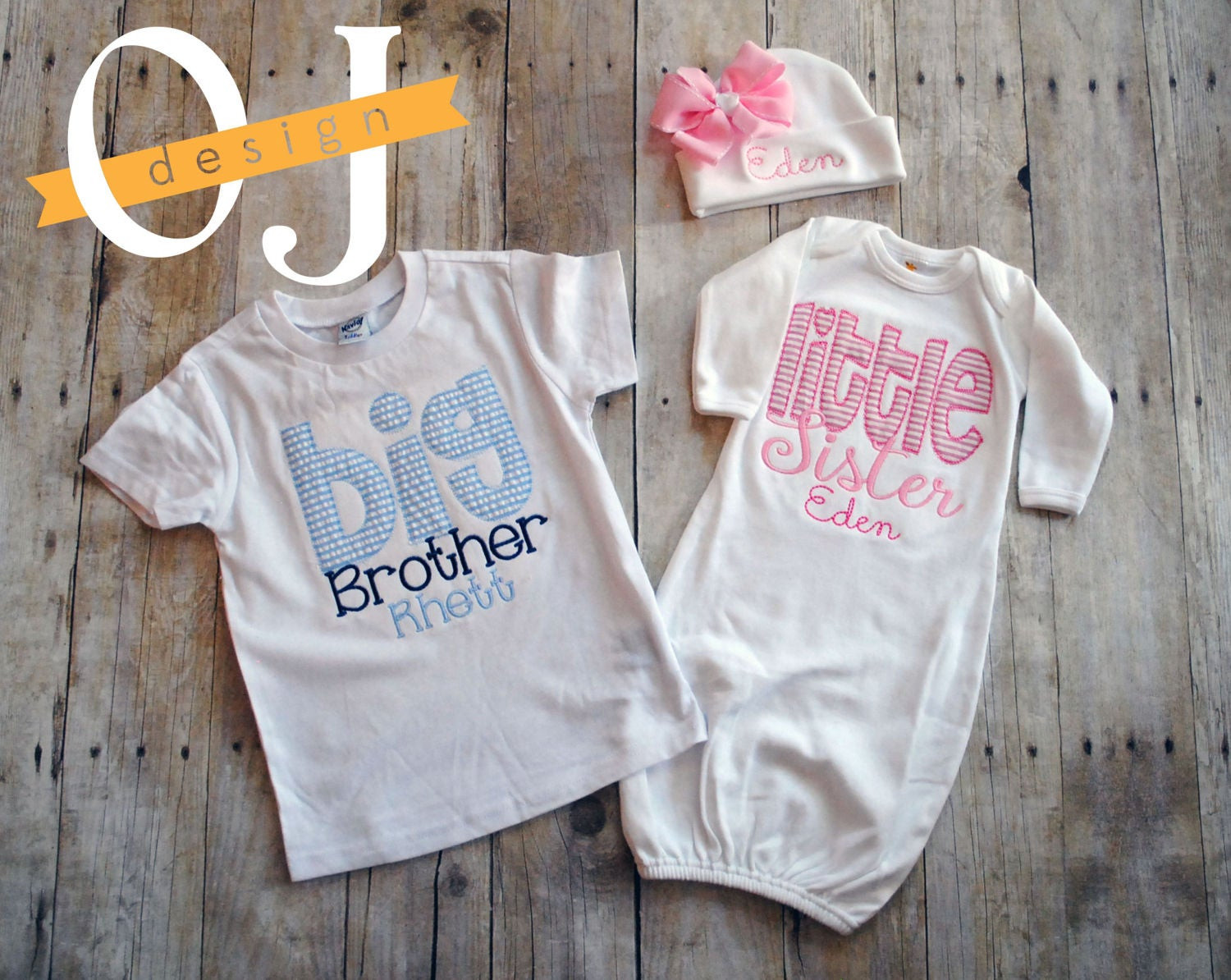 Baby Brother Gifts
 Big Brother Little Sister Personalized Baby Newborn Gift Set