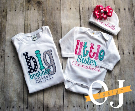 Baby Brother Gifts
 Big Brother Little Sister Personalized Baby Boy Newborn Gift