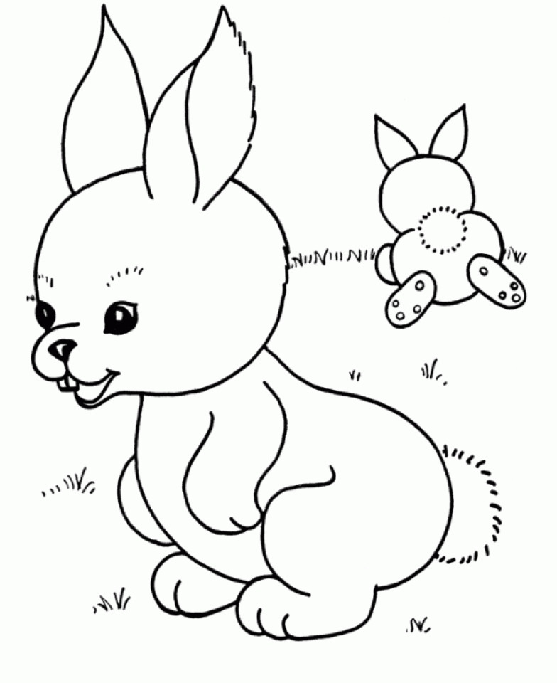 Baby Bunny Coloring Page
 Get This Baby Bunny Coloring Pages for Toddlers