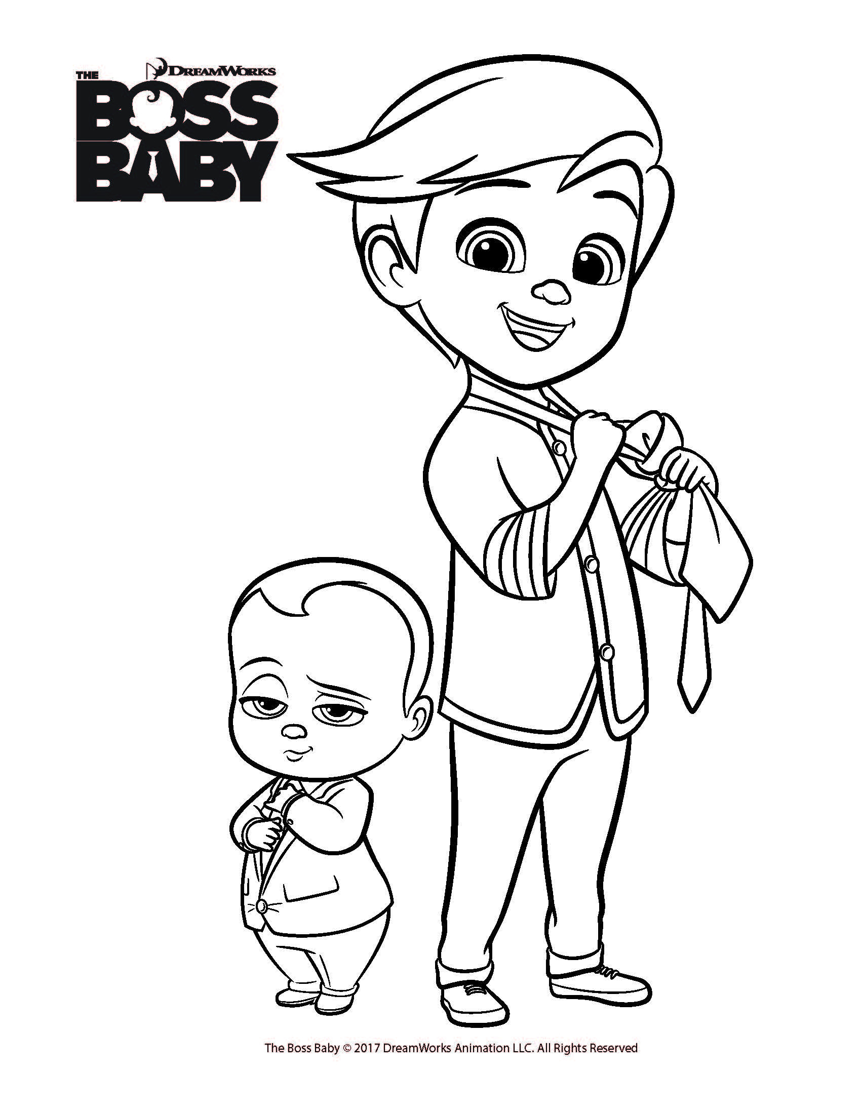 Baby Coloring Pages To Print
 Free coloring printables for The Boss Baby from Dreamworks