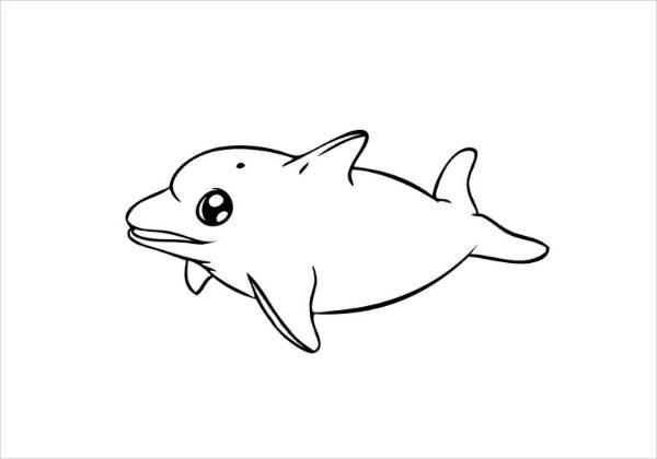 Baby Dolphin Coloring Pages
 FREE 8 Dolphin Coloring Pages in AI