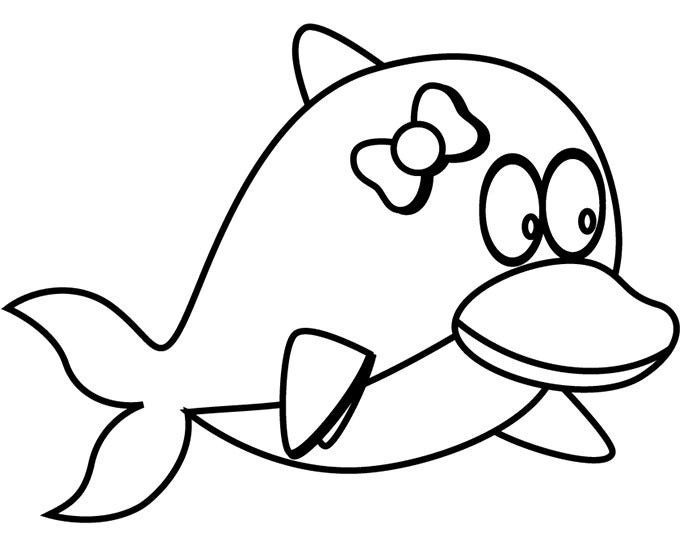 Baby Dolphin Coloring Pages
 Dolphin Template Animal Templates