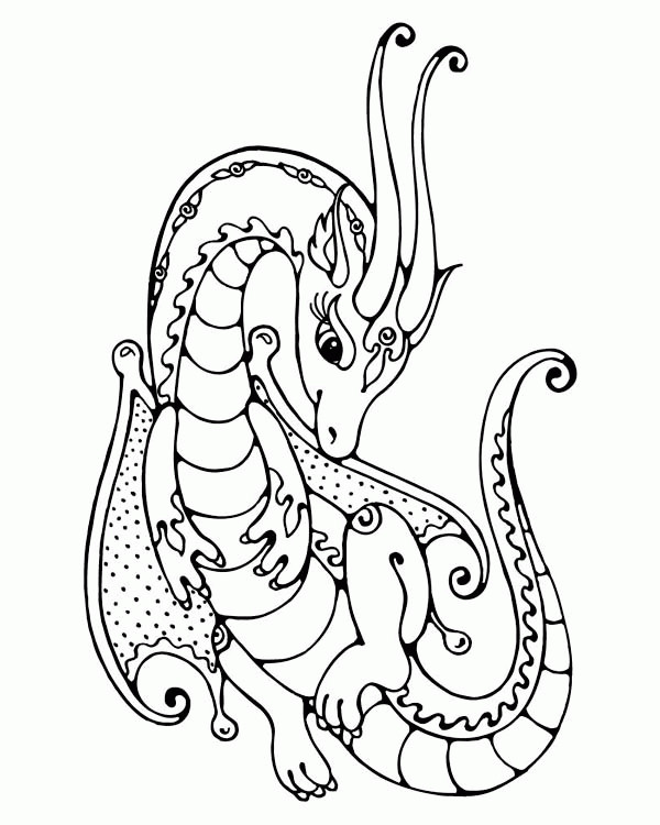 Baby Dragon Coloring Page
 Baby Dragon Flying Coloring Page Coloring Home