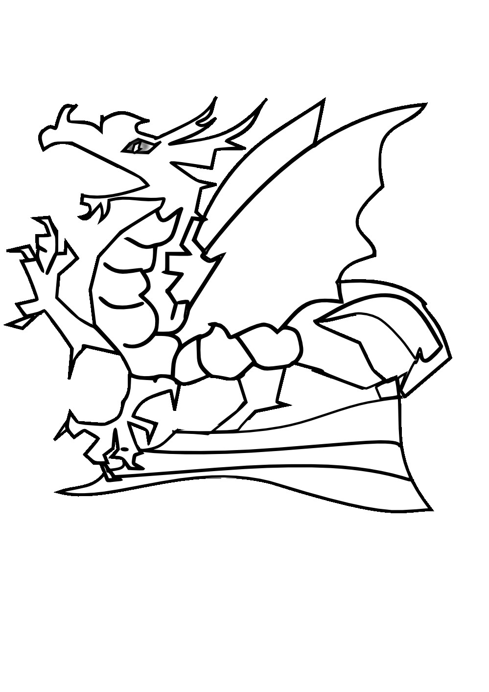 Baby Dragon Coloring Page
 Cute Baby Dragon Clipart