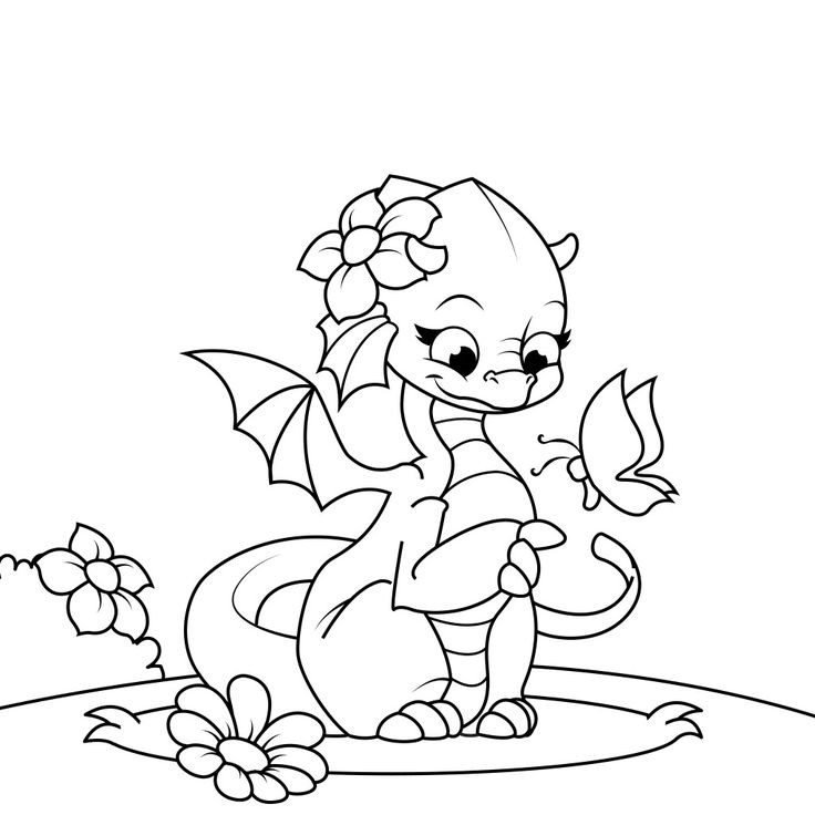 Baby Dragon Coloring Page
 1000 images about Dragon Coloring Pages on Pinterest