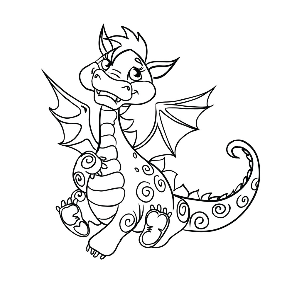 Baby Dragon Coloring Page
 30 Awesome Cute Baby Dragon Coloring Pages Free & Printable
