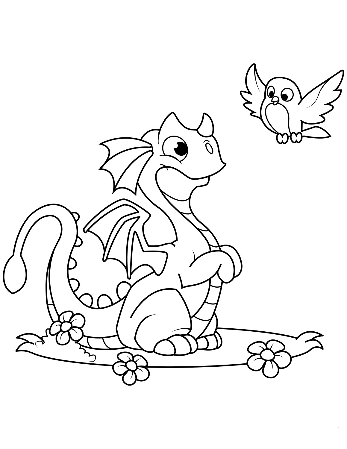 Baby Dragon Coloring Page
 35 Free Printable Dragon Coloring Pages