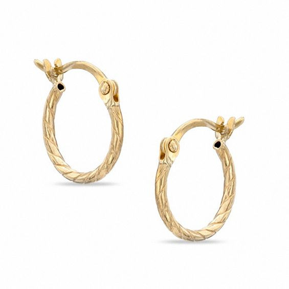 Baby Earrings Gold
 10K Gold Twisted Baby Hoop Earrings