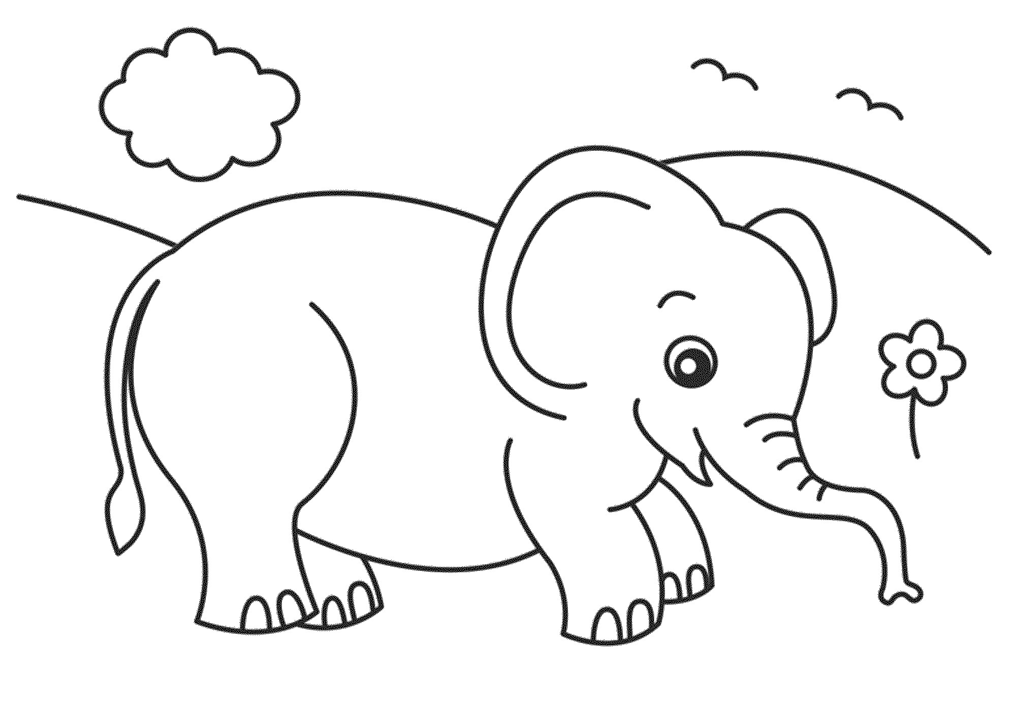 Baby Elephant Coloring Pages
 Print & Download Teaching Kids through Elephant Coloring