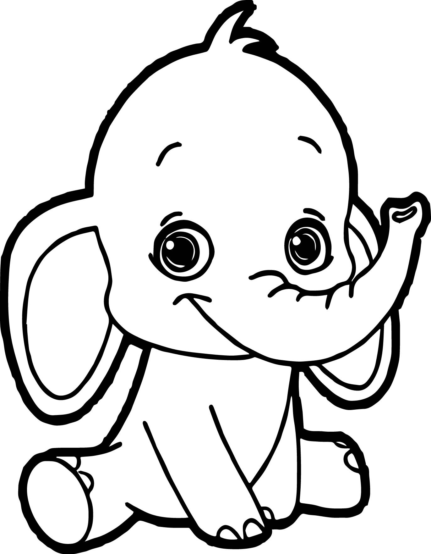 Baby Elephant Coloring Pages
 Baby Elephant Coloring Page