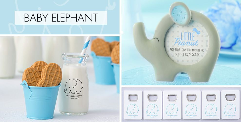 Baby Elephant Party Supplies
 Blue Baby Elephant Baby Shower Party Supplies
