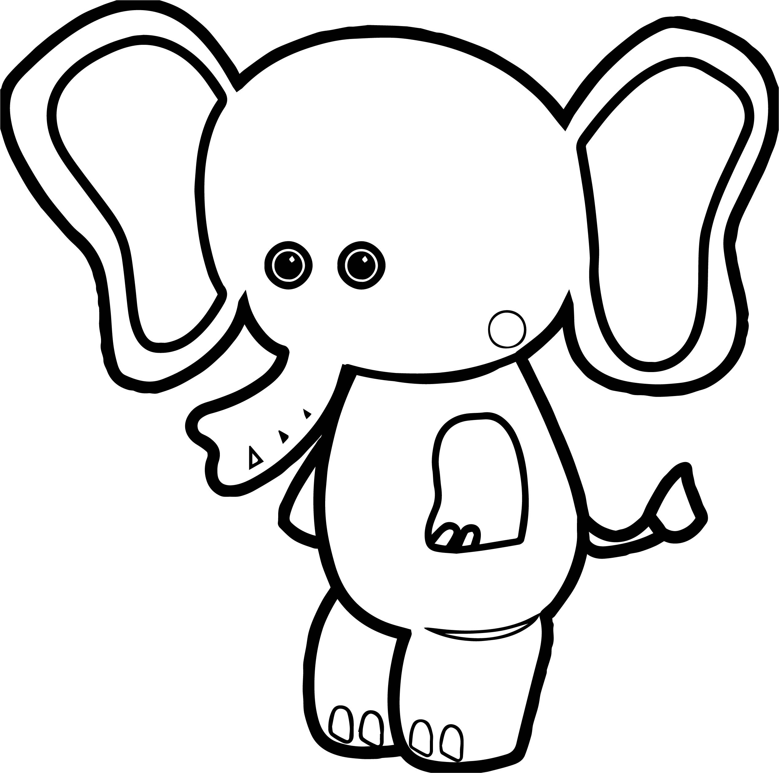 Baby Farm Animals Coloring Pages
 Baby Farm Animal Elephant Coloring Page