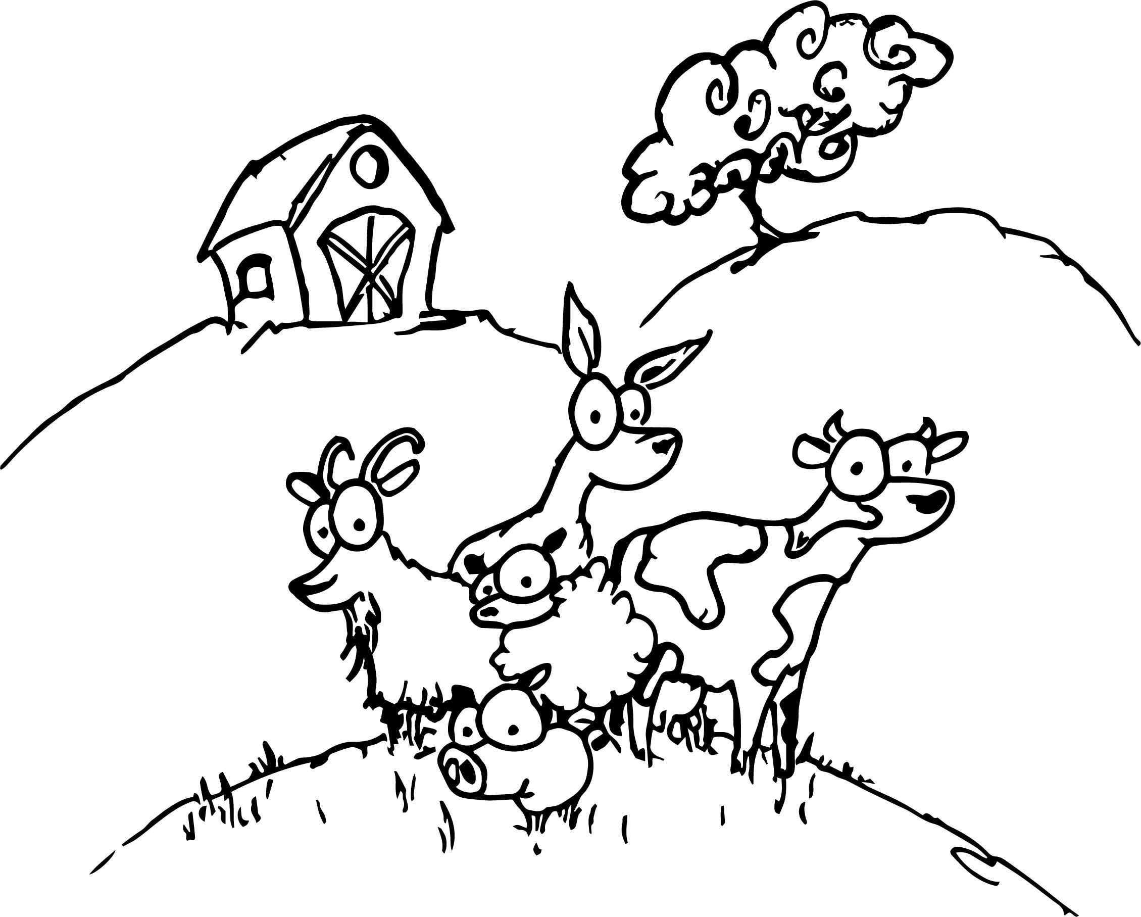 Baby Farm Animals Coloring Pages
 Baby Farm Animal Coloring Page