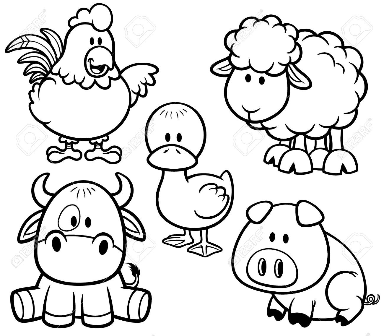 Baby Farm Animals Coloring Pages
 Cute Baby Farm Animal Coloring Pages Best Coloring Pages