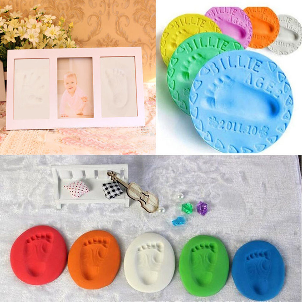 Baby Footprints DIY
 Infant Baby Kids Handprint Footprint Clay Special Baby DIY