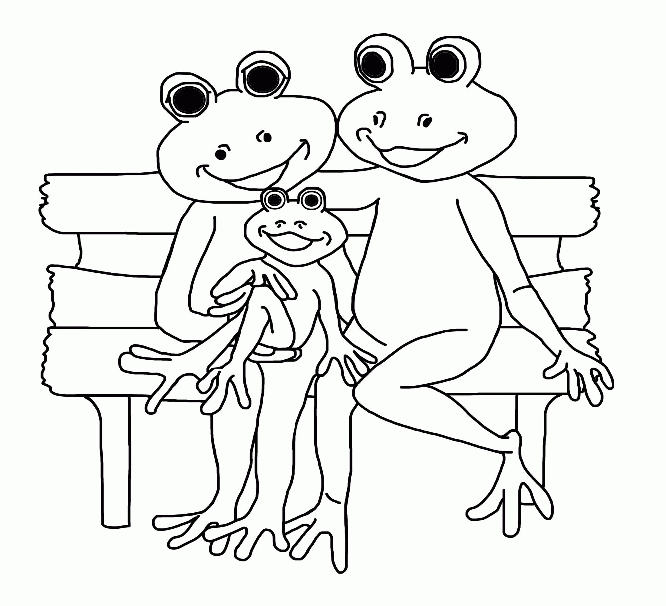 Baby Frog Coloring Pages
 Animal Family Coloring Page Coloring Home