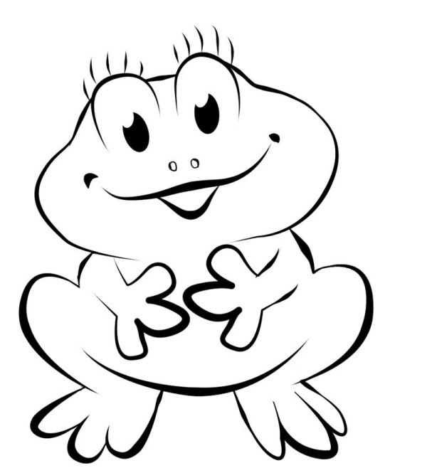 Baby Frog Coloring Pages
 Cute Frog Coloring Pages