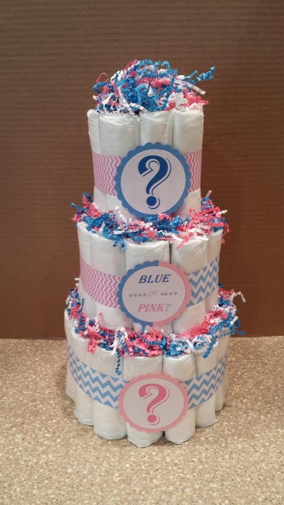 Baby Gender Reveal Gift Ideas
 Gender Reveal Diaper Cake Baby Shower by GiftedOccakesions