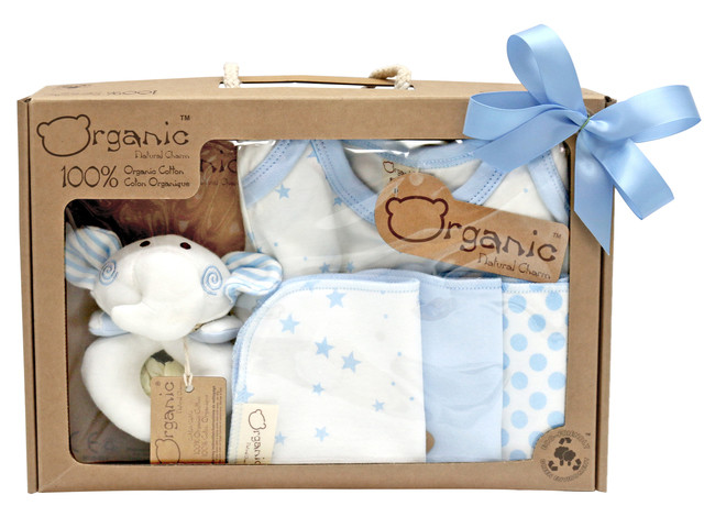 Baby Gift Set
 New Born Baby Gift Natural Charm Organic Cotton Baby