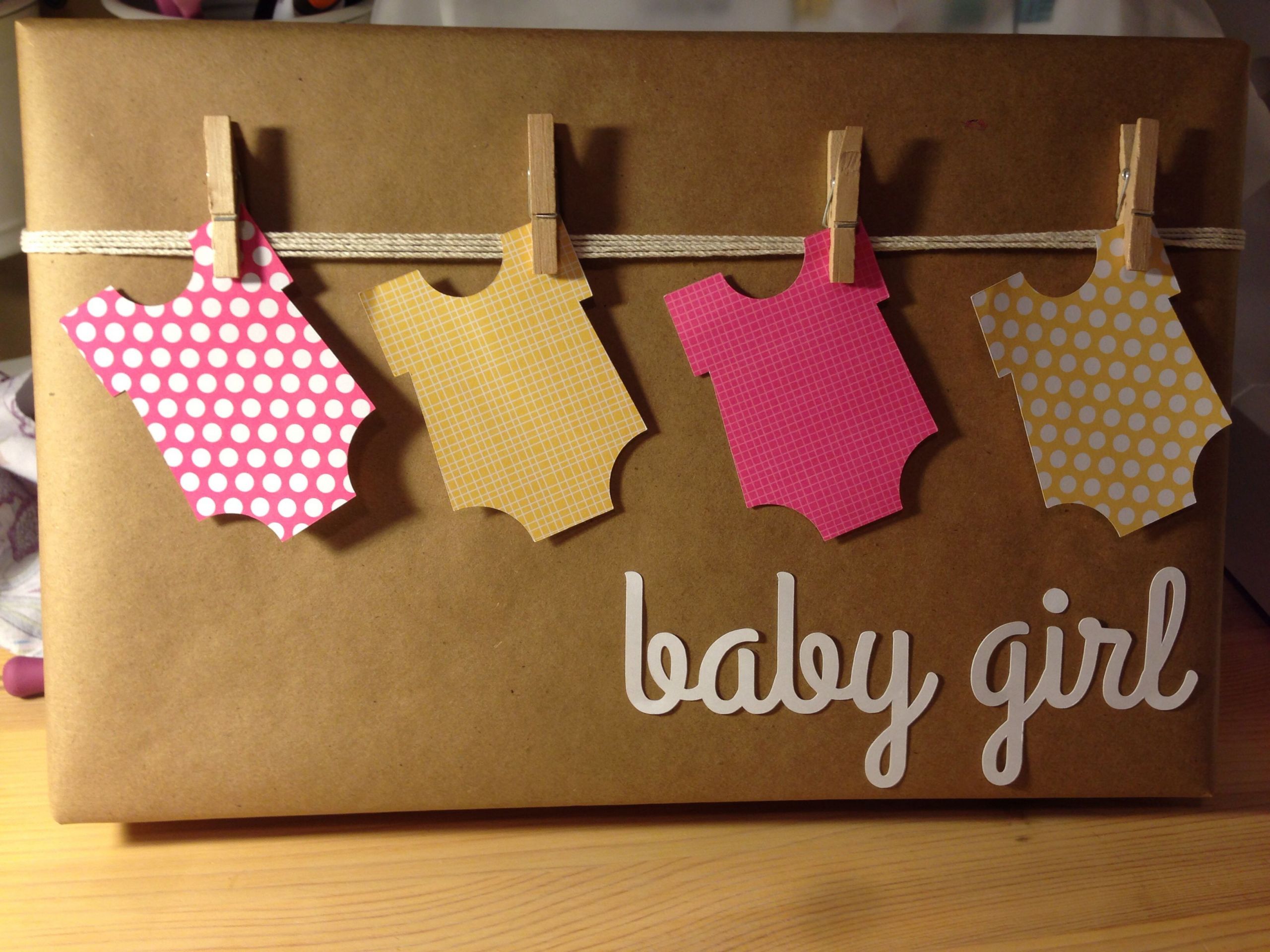 Baby Gift Wrapping Creative Ideas
 Gift wrap for baby shower silhouettecameo babygirl
