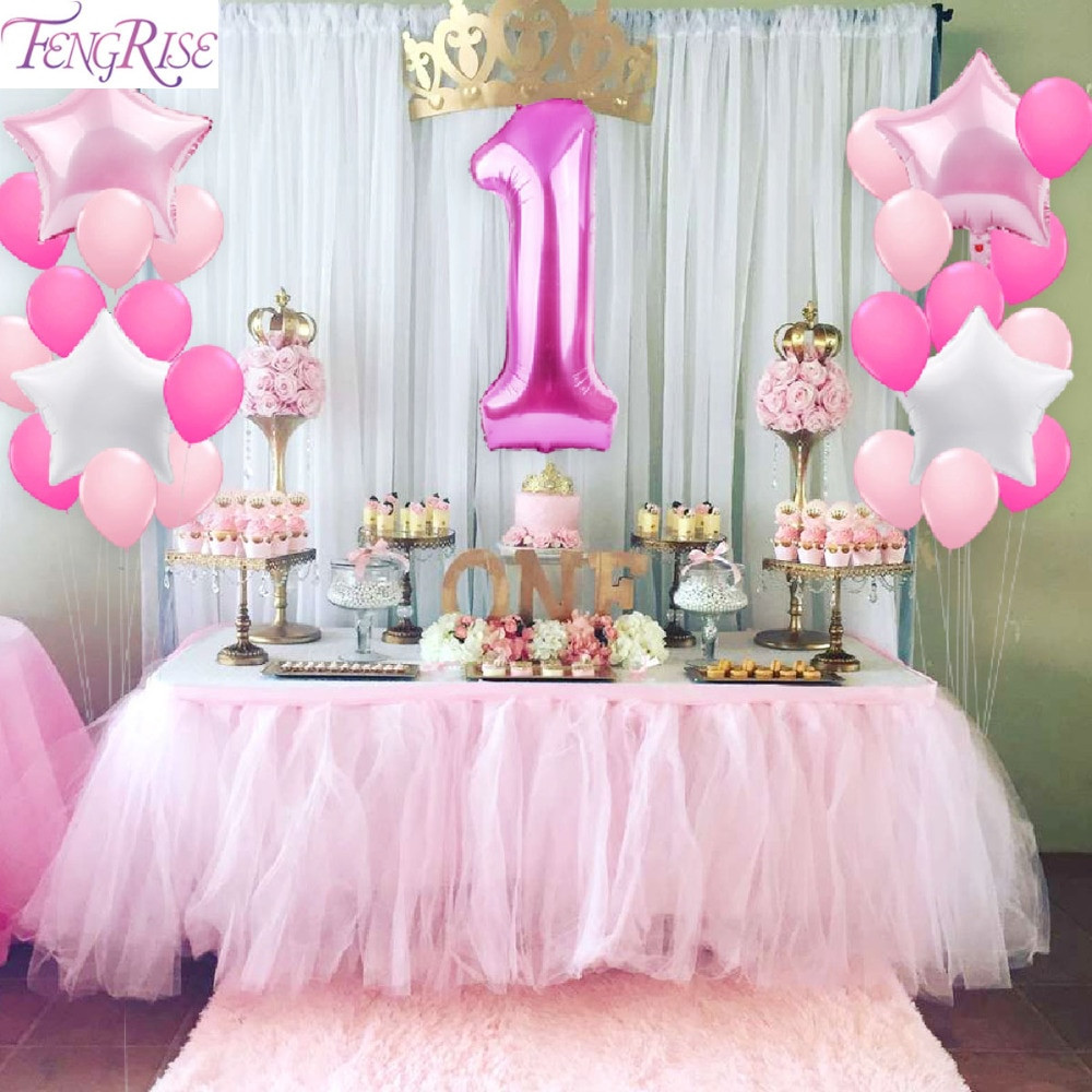 Baby Girl 1St Birthday Party Decorations
 FENGRISE 1st Birthday Party Decoration DIY 40inch Number 1