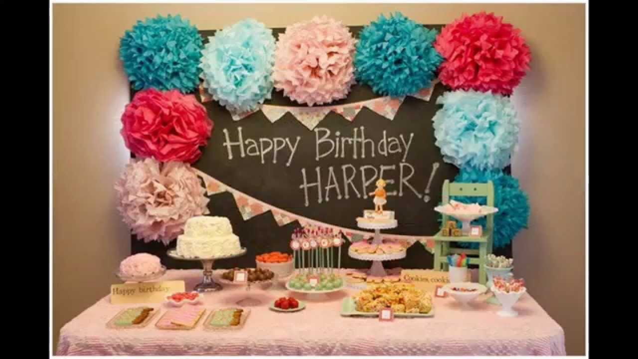 Baby Girl 1St Birthday Party Decorations
 Baby girl first birthday party decorations at home ideas