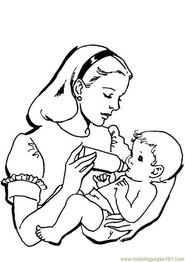 Baby Girl Coloring Page
 Baby Girl Coloring Pages To Print Coloring Home