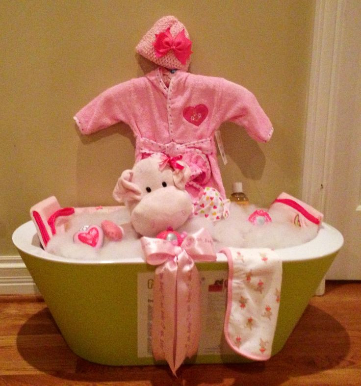 Baby Girl Gift Ideas Pinterest
 Baby shower bath tub basket Gift Ideas