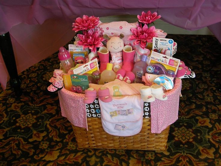 Baby Girl Gift Ideas Pinterest
 Baby shower t basket for a girl Crafts