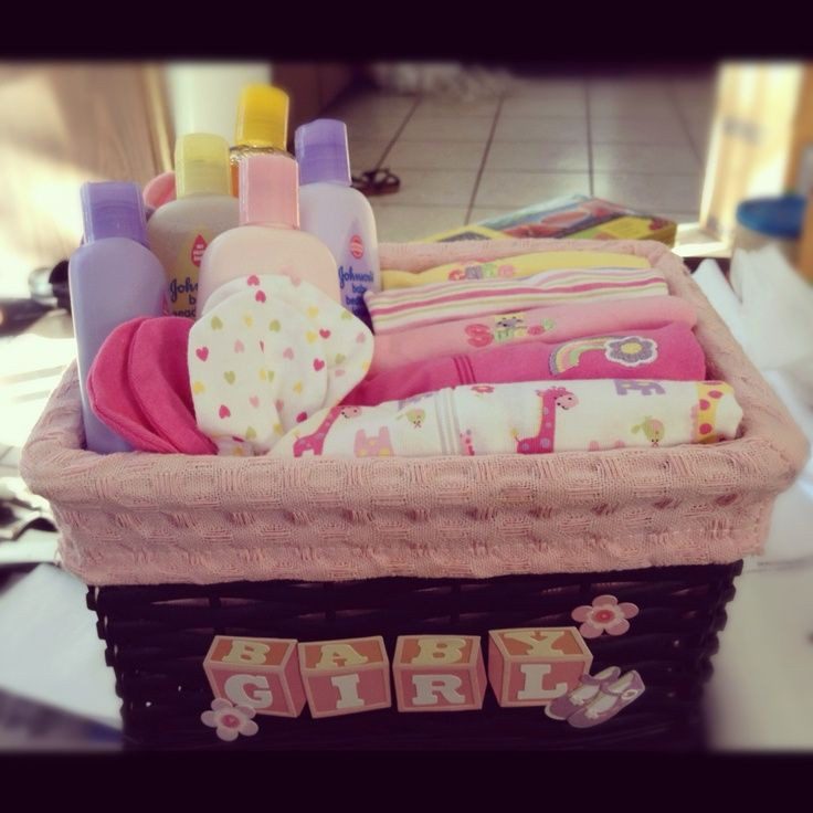 Baby Girl Gift Ideas Pinterest
 Homemade DIY t basket baby shower for girls