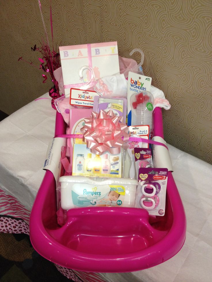 Baby Girl Gift Ideas Pinterest
 Baby shower t basket idea