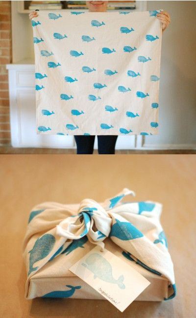 Baby Girl Gift Wrapping Ideas
 DIY cloth wrapping What a unique t wrapping idea Love