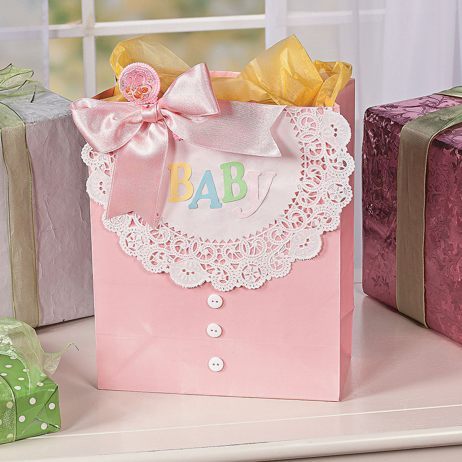 Baby Girl Gift Wrapping Ideas
 Baby Gift Bag OrientalTrading
