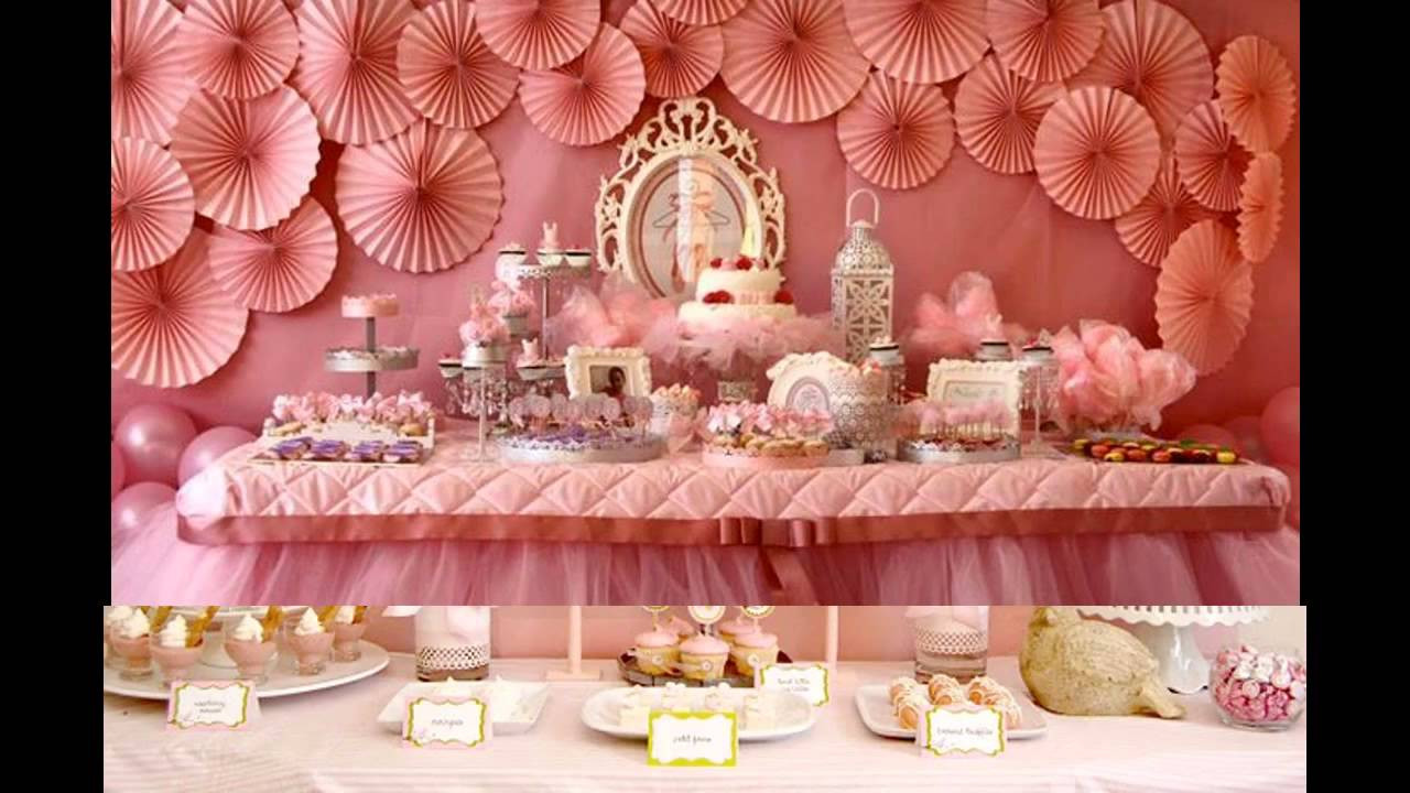 Baby Girls Party
 Baby girl birthday party themes decorations at home