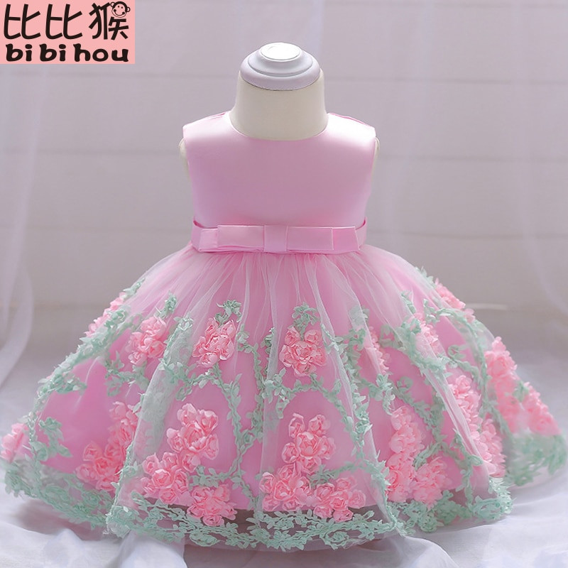 Baby Girls Party
 2018 vintage Baby Girl Dress Baptism Dresses for Girls 1st