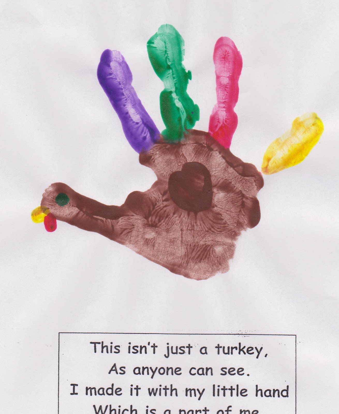 Baby Handprint Craft
 Baby Talk Variations on Turkey Handprint Crafts for Kids