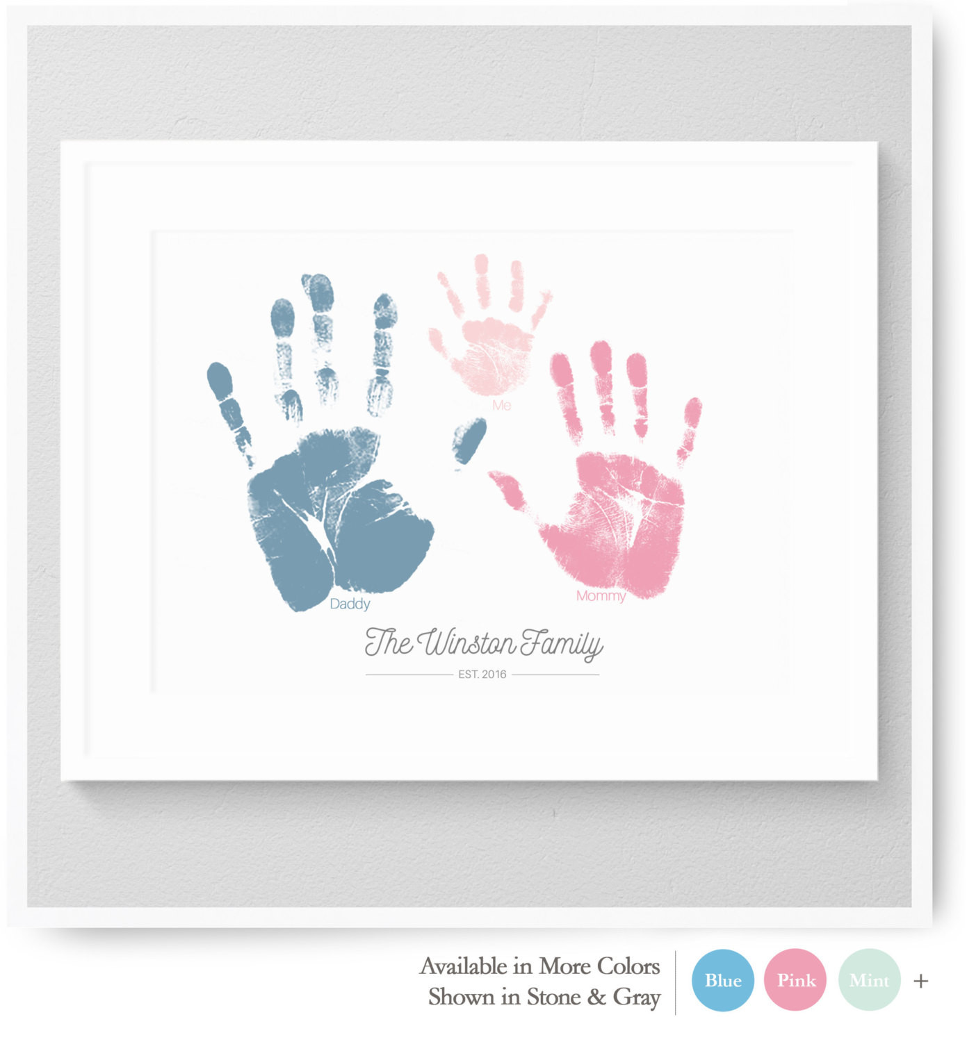 Baby Handprint Craft
 Handprint Art Baby Handprint Family Handprints by