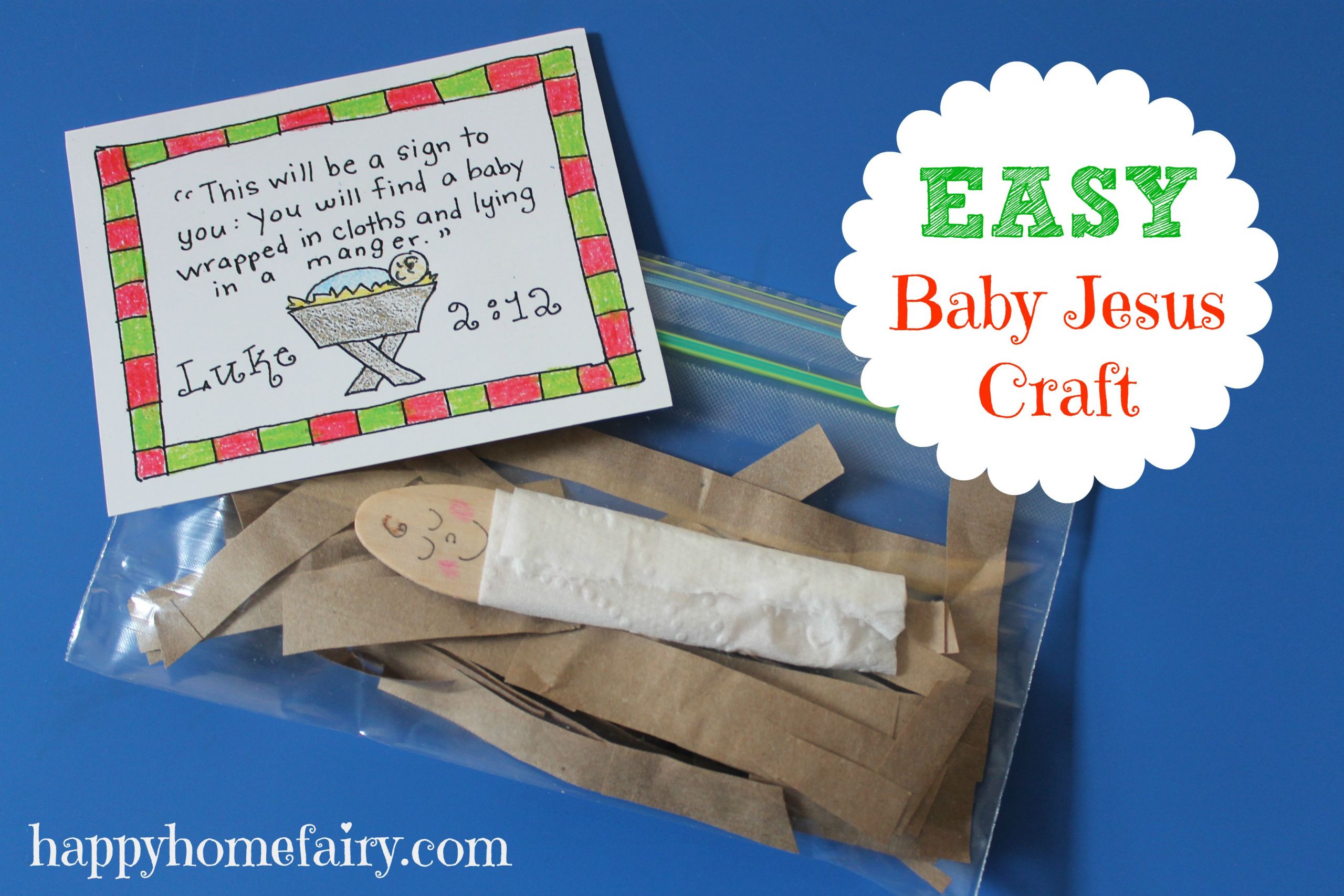 Baby Jesus Craft For Preschoolers
 Easy Baby Jesus Craft FREE Printable Happy Home Fairy
