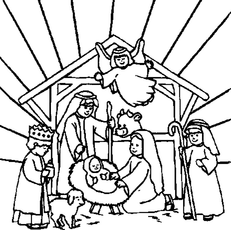 Baby Jesus In A Manger Coloring Pages
 Jesus born in manger pictures and Christ nativity images