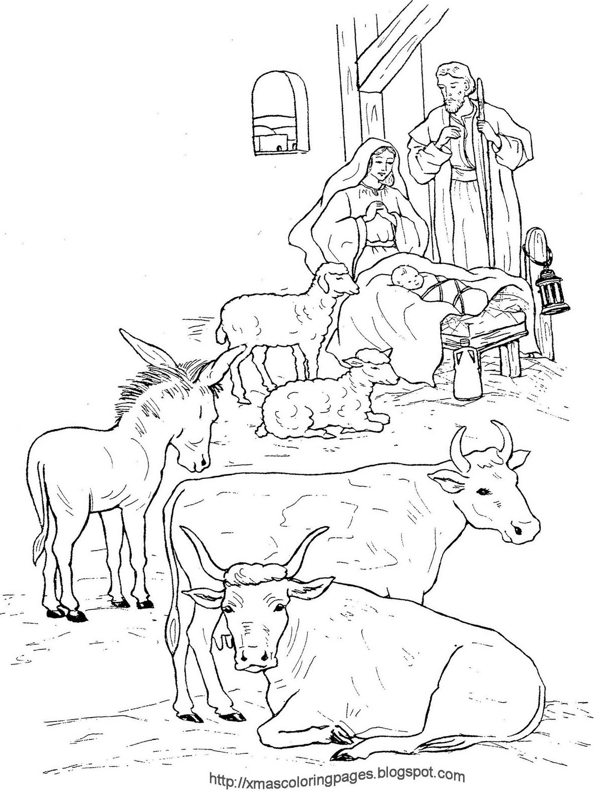 Baby Jesus In A Manger Coloring Pages
 XMAS COLORING PAGES
